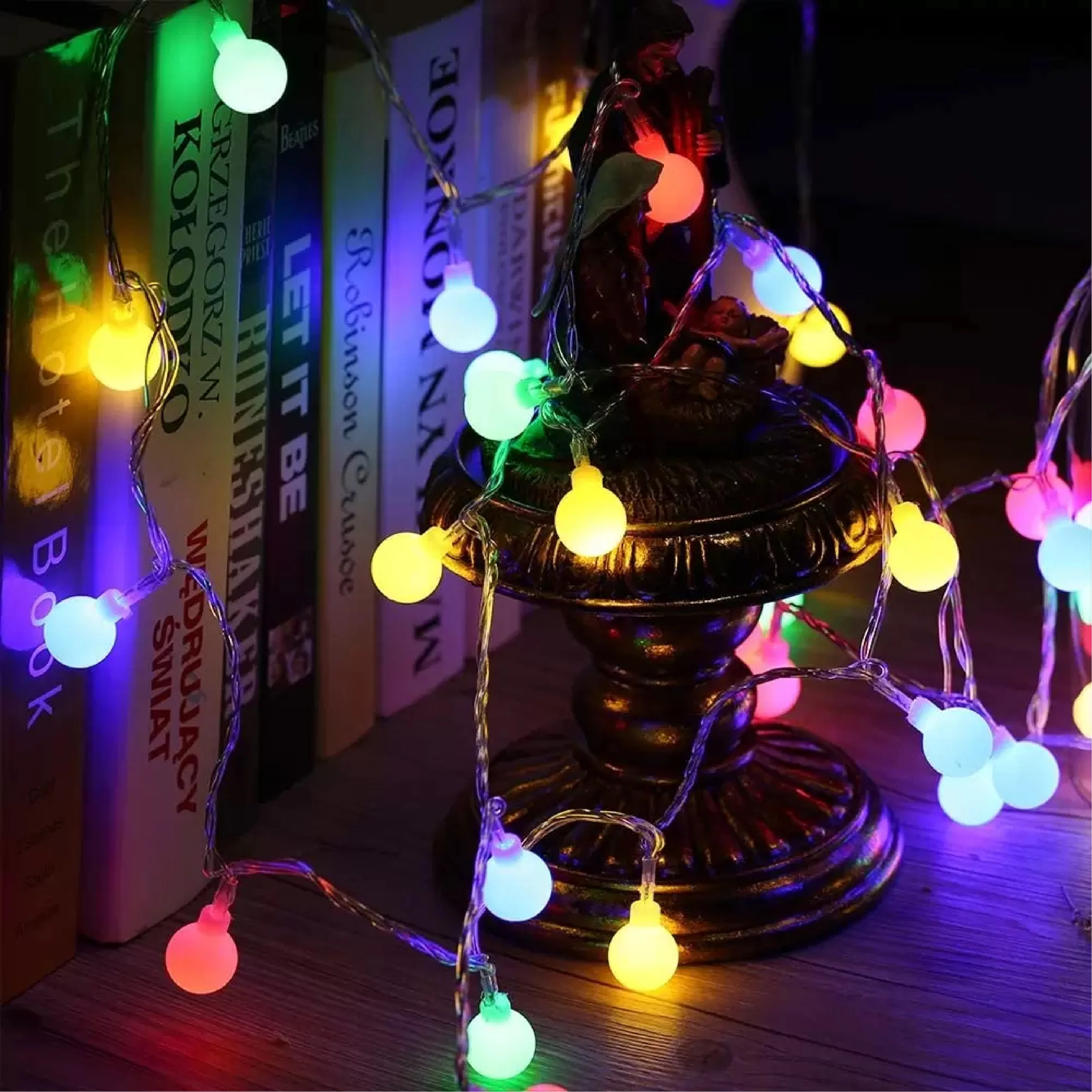 Luci di Natale con Pannello Solare a Bulbo 100 Led Multicolor - Image 4