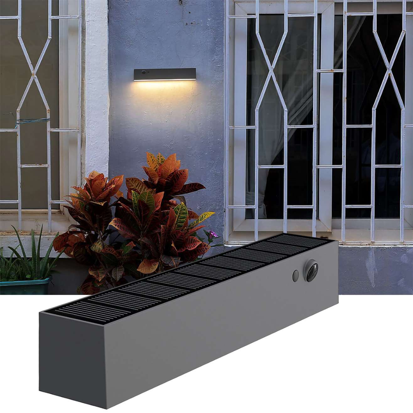 Lampada ad Energia Solare Applique da Parete "LMS-24" - Image 2