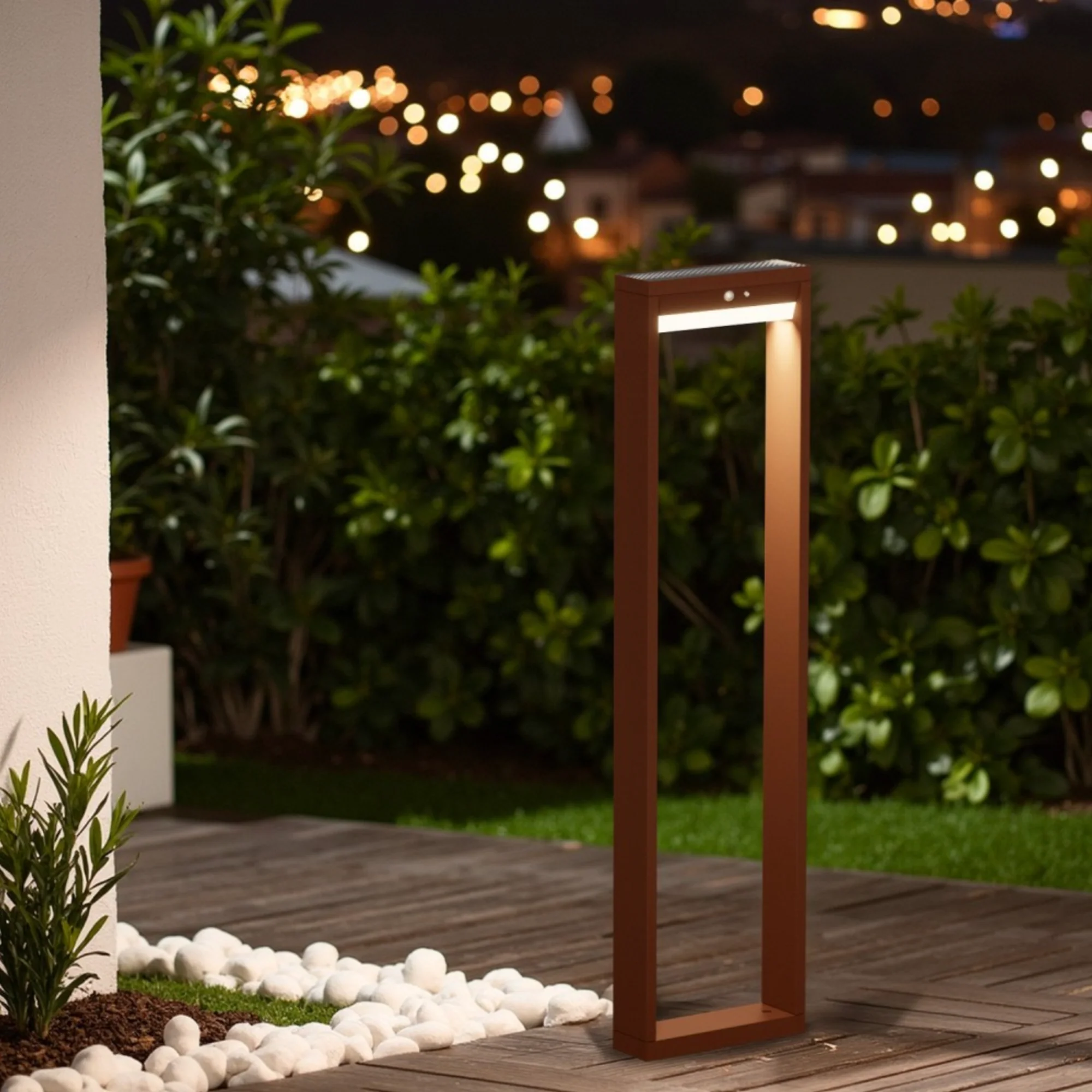 Lampioncino da Giardino Solare 600 Lumen "LMS-091" Corten - Image 4