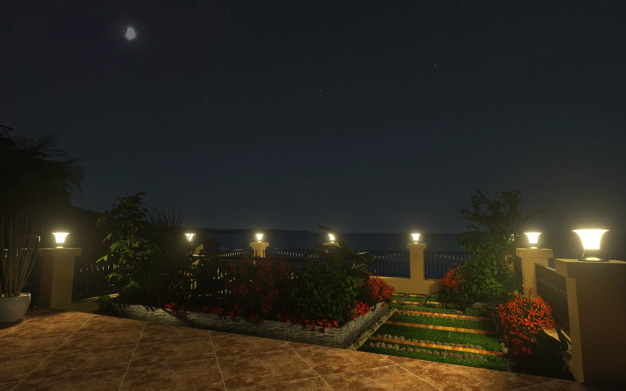 Lampioncino Colonna Solare da esterno 2200 Lumen     "LMS-089" - Image 3