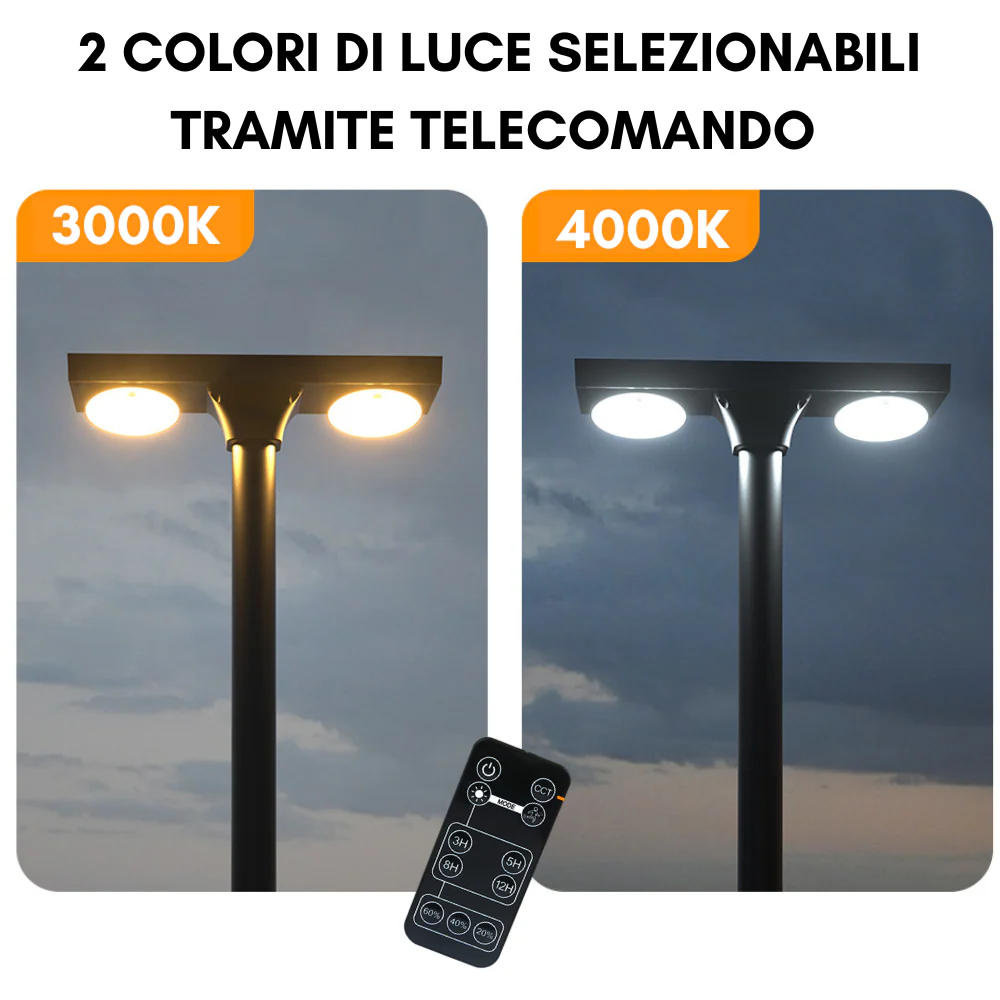Lampione ad Energia Solare 4800 Lumen Doppia Fonte Luminosa - Image 10