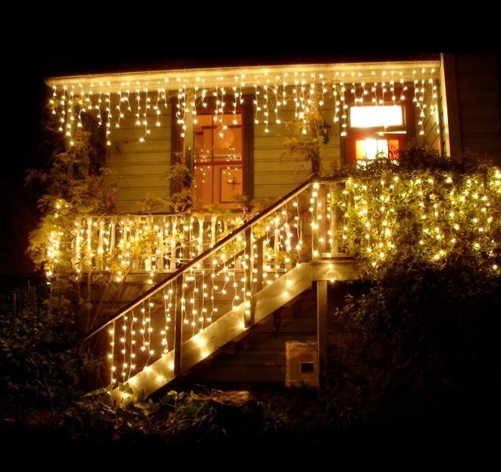 Tenda luminosa Luci di Natale Energia Solare 200 Led Bianco Caldo - Image 6
